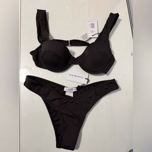 WeWoreWhat Dark Bikini Set